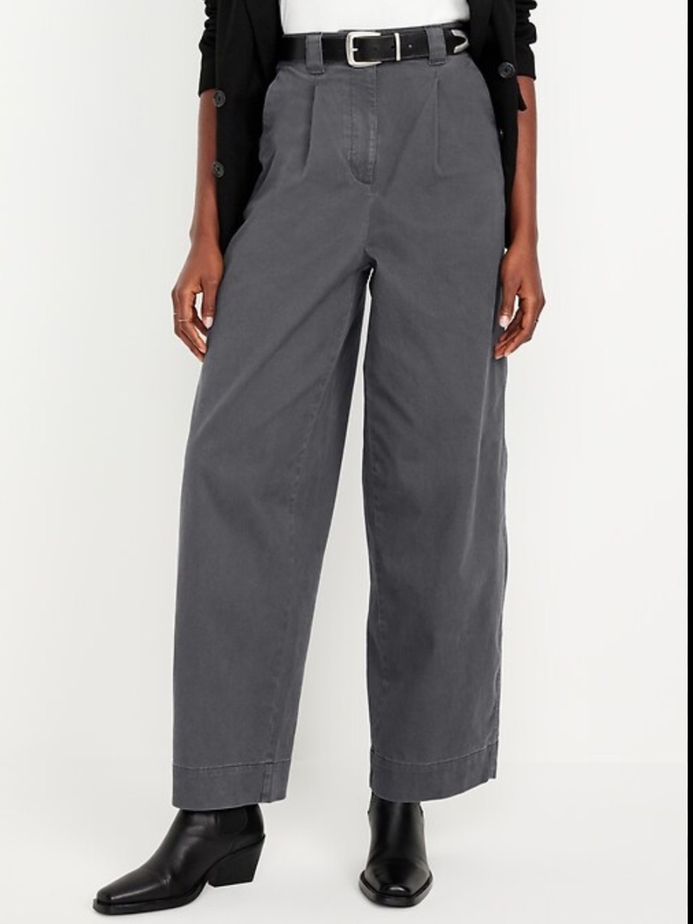 Old Navy Extra High-Waisted Barrel Wide-Leg Pants - grey